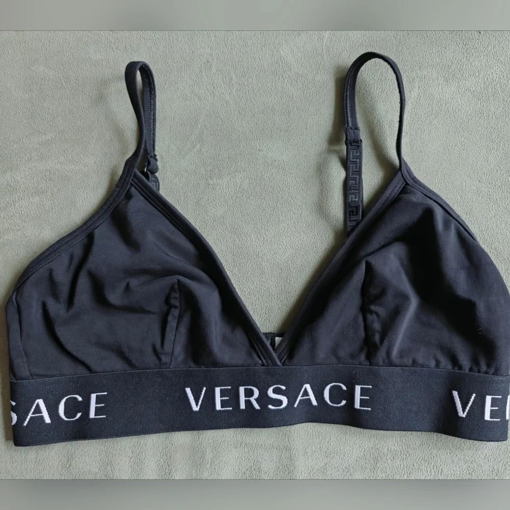 Versace Black Triangle Bralette - Picture 1 of 2